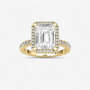 Emerald Halo Pave Engagement Ring