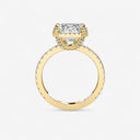 Emerald Halo Pave Engagement Ring