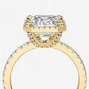 Emerald Halo Pave Engagement Ring