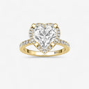 Heart Halo Pave Engagement Ring