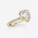 Heart Halo Pave Engagement Ring