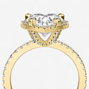 Heart Halo Pave Engagement Ring