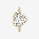 Heart Halo Pave Engagement Ring