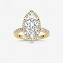 Marquise Halo Pave Engagement Ring