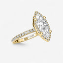 Marquise Halo Pave Engagement Ring