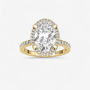 Oval Halo Pave Engagement Ring