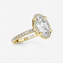 Oval Halo Pave Engagement Ring