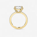 Oval Halo Pave Engagement Ring