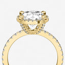 Oval Halo Pave Engagement Ring