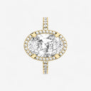 Oval Halo Pave Engagement Ring