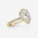 Pear Halo Pave Engagement Ring