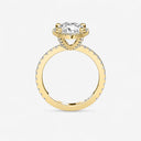 Pear Halo Pave Engagement Ring
