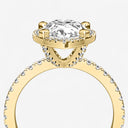 Pear Halo Pave Engagement Ring