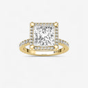 Princess Halo Pave Engagement Ring