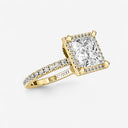 Princess Halo Pave Engagement Ring