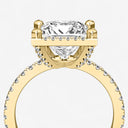 Princess Halo Pave Engagement Ring
