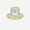 Radiant Halo Pave Engagement Ring