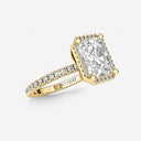 Radiant Halo Pave Engagement Ring