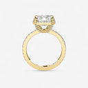 Radiant Halo Pave Engagement Ring