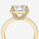 Radiant Halo Pave Engagement Ring