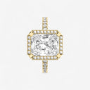 Radiant Halo Pave Engagement Ring