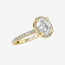 Round Halo Pave Engagement Ring