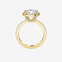 Round Halo Pave Engagement Ring
