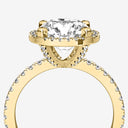Round Halo Pave Engagement Ring