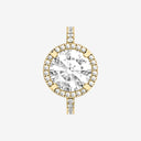 Round Halo Pave Engagement Ring