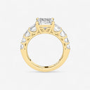 Emerald Side Stones Engagement Ring
