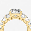 Emerald Side Stones Engagement Ring