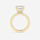 Asscher Floating Hidden Halo Engagement Ring