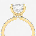 Asscher Floating Hidden Halo Engagement Ring