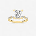 Cushion Floating Hidden Halo Engagement Ring
