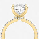 Cushion Floating Hidden Halo Engagement Ring