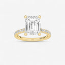 Emerald Floating Hidden Halo Engagement Ring