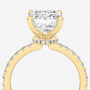 Emerald Floating Hidden Halo Engagement Ring