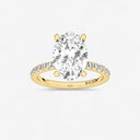Oval Floating Hidden Halo Engagement Ring