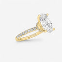 Oval Floating Hidden Halo Engagement Ring