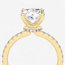 Oval Floating Hidden Halo Engagement Ring