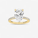 Pear Floating Hidden Halo Engagement Ring