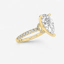 Pear Floating Hidden Halo Engagement Ring