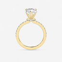 Pear Floating Hidden Halo Engagement Ring
