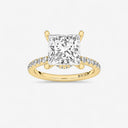 Princess Floating Hidden Halo Engagement Ring