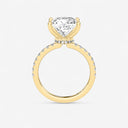 Princess Floating Hidden Halo Engagement Ring