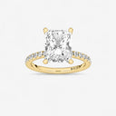 Radiant Floating Hidden Halo Engagement Ring