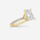 Radiant Floating Hidden Halo Engagement Ring