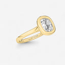 Cushion Bezel Set Solitaire Engagement Ring