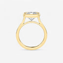 Cushion Bezel Set Solitaire Engagement Ring