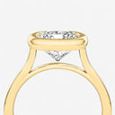 Cushion Bezel Set Solitaire Engagement Ring